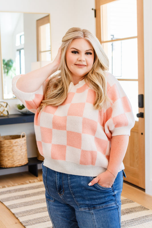 GINGHAM GALA SWEATER