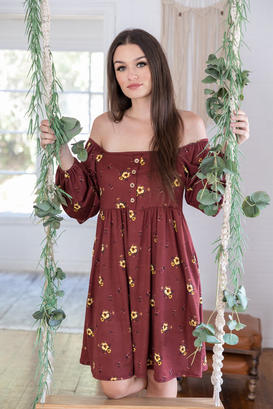 BLOOMING IN RED DRESS