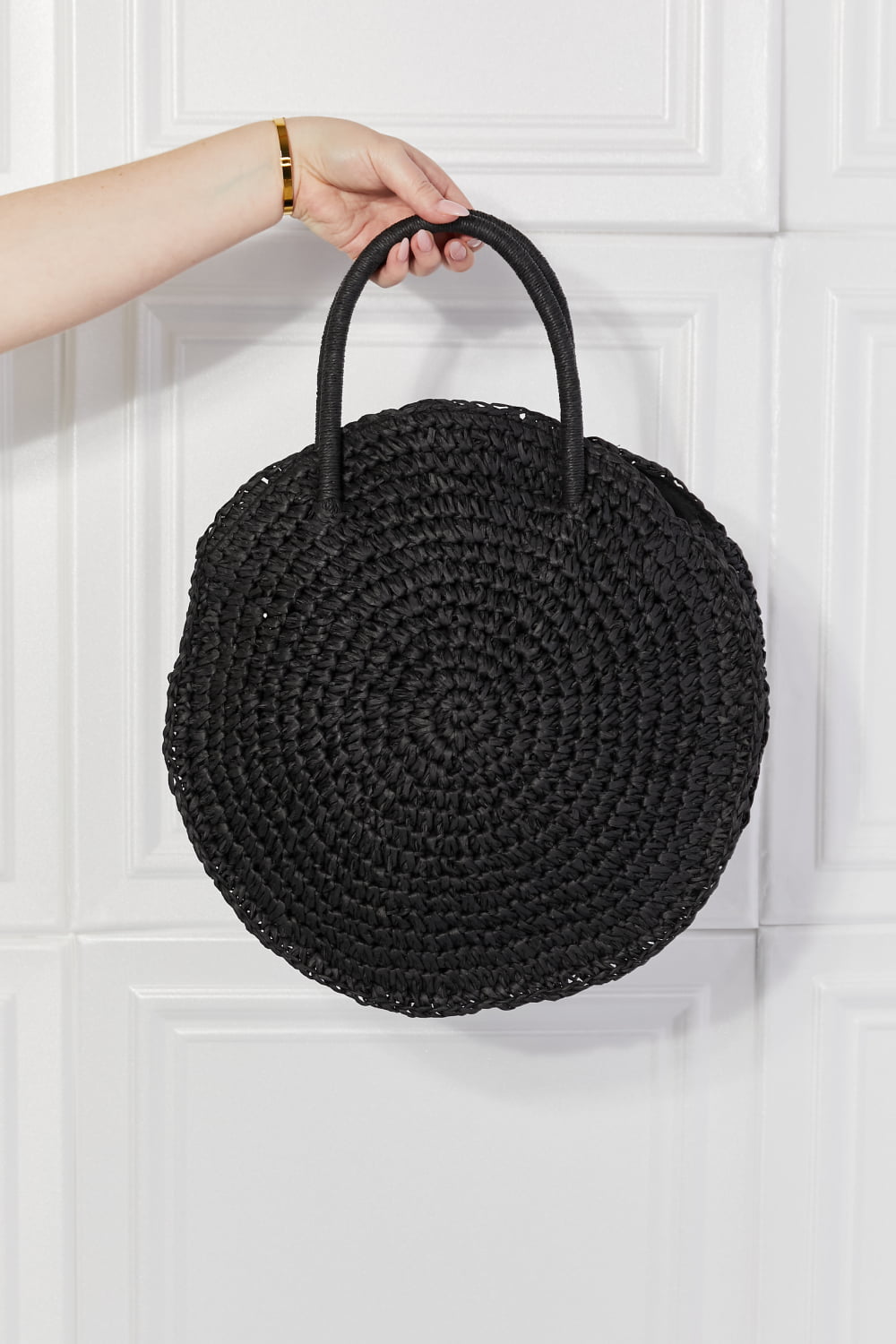 UNDER THE BOARDWALK STRAW RATTAN HANDBAG