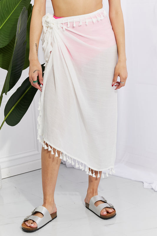 BEACH BABE TASSEL WRAP COVER-UP