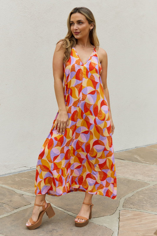 I WANT TO BREAK FREE PRINTED SLEEVELESS MAXI DRESS