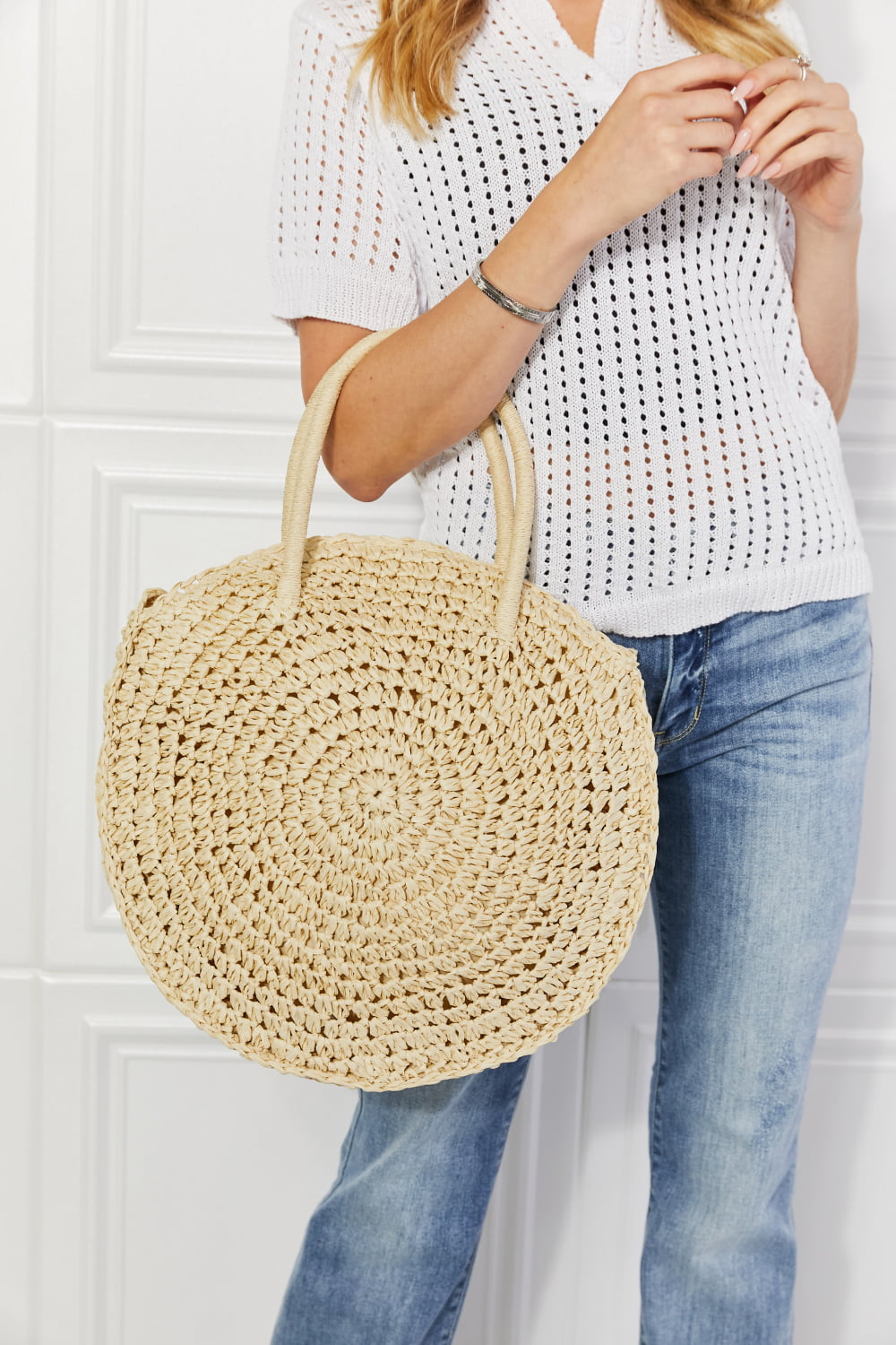 STEAL MY SUNSHINE STRAW RATTAN HANDBAG